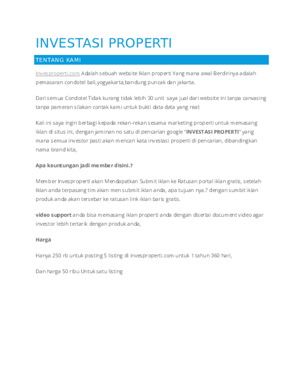 Doc Situs Investasi Properti Seo Google Plus Academia Edu