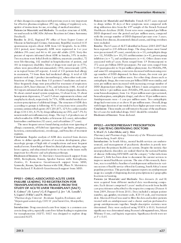 (PDF) PP032—Antidepressant prescription by gauteng dispensing doctors