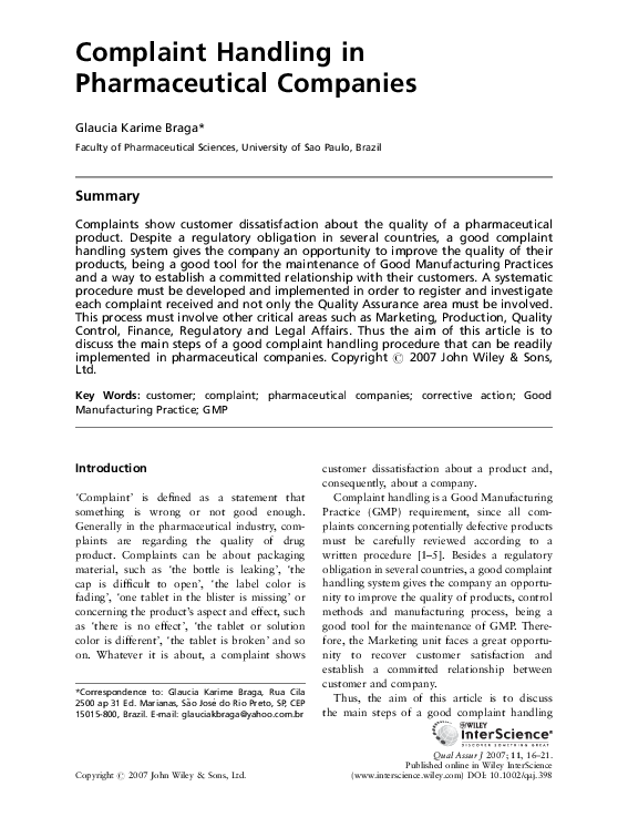 Customer complaint handling procedure pdf image