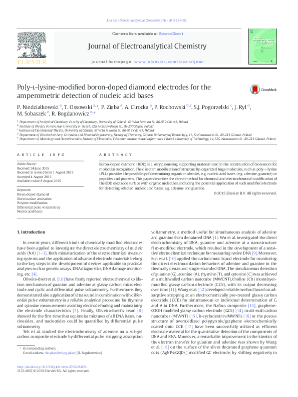 Electrodes EZ Clean modifiées