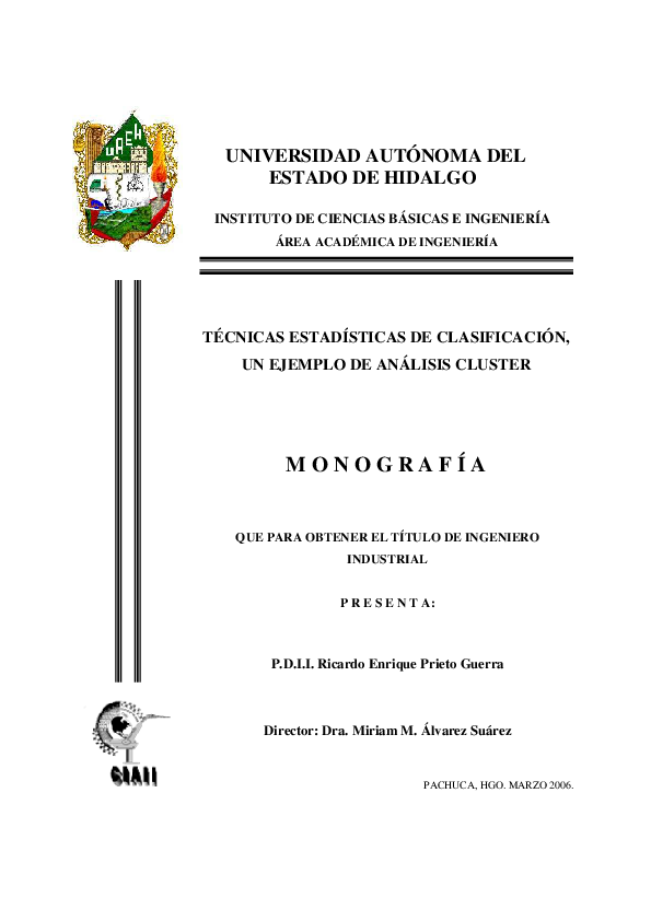 PDF) Tecnicas estadisticas de clasificacion