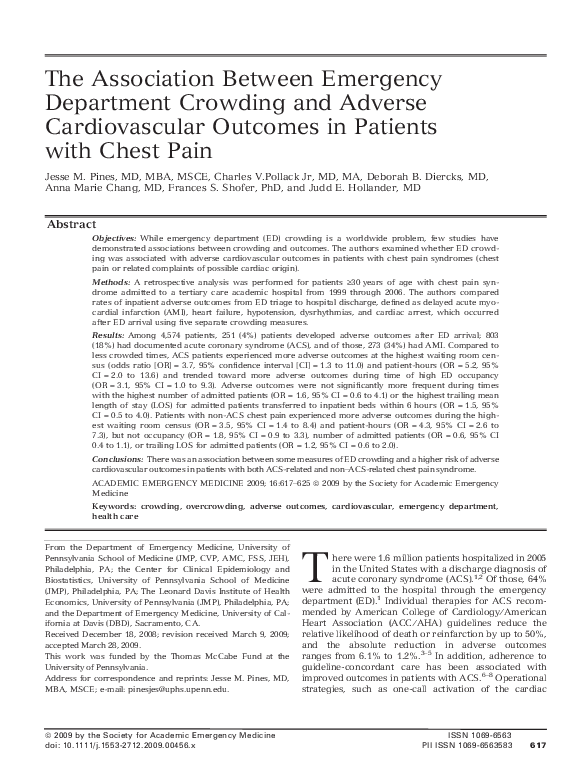 (PDF) The Association between Emergency Department Crowding and ...