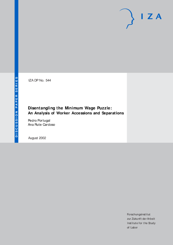 (PDF) Disentangling the Minimum Wage Puzzle An Analysis of Worker