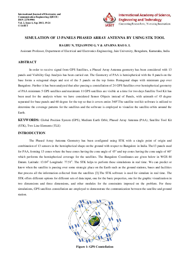 (PDF) SIMULATION OF 13 PANELS PHASED ARRAY ANTENNA BY USING STK TOOL