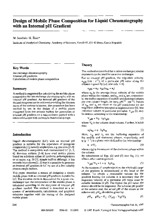 (PDF) Design of mobile phase composition for liquid chromatography with