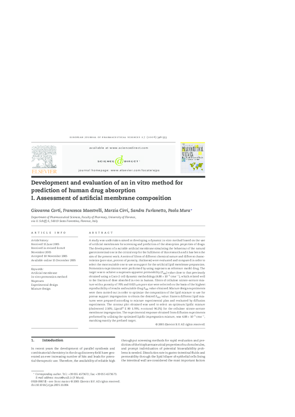 (PDF) Development and evaluation of an in vitro method for prediction ...
