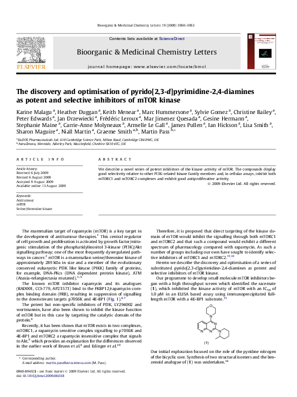 (PDF) The discovery and optimisation of pyrido[2,3-d]pyrimidine-2,4 ...