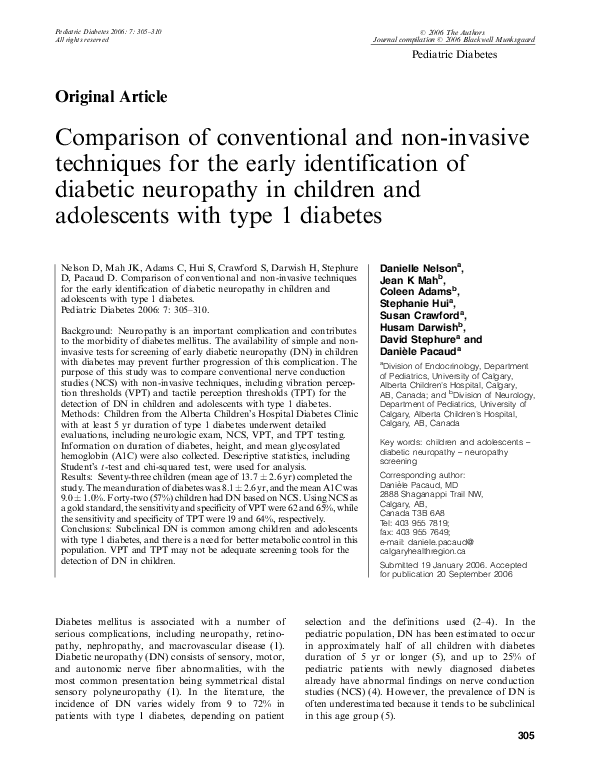 (PDF) Comparison of conventional and noninvasive techniques for the