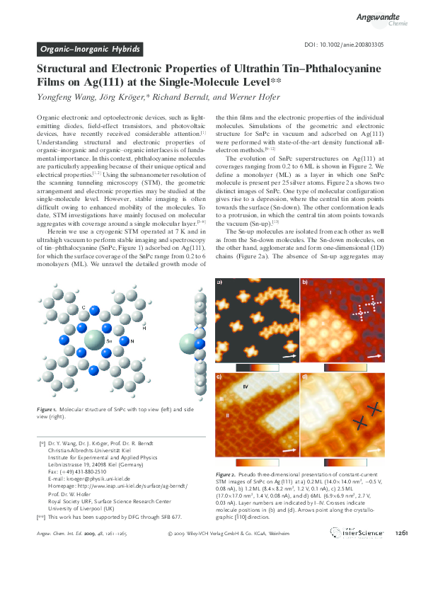 (PDF) Structural and Electronic Properties of Ultrathin Tin ...