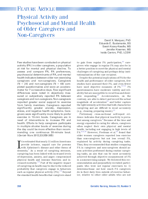 (PDF) Physical Activity and Psychosocial and Mental Health of Older ...