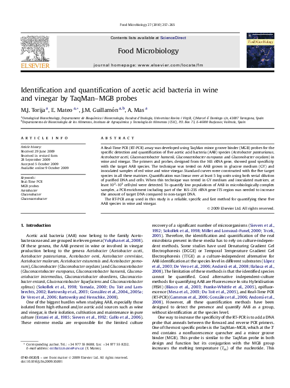 (PDF) Identification and quantification of acetic acid bacteria in wine ...