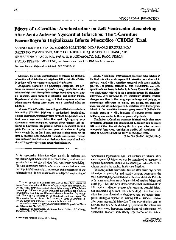 (PDF) Effects of l-carnitine administration on left ventricular ...
