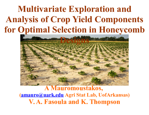 (DOC) Multivariate Exploration and Analysis of Crop Yield Components ...