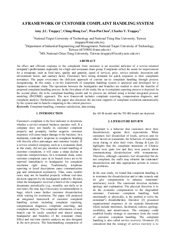 Complaint handling essay picture