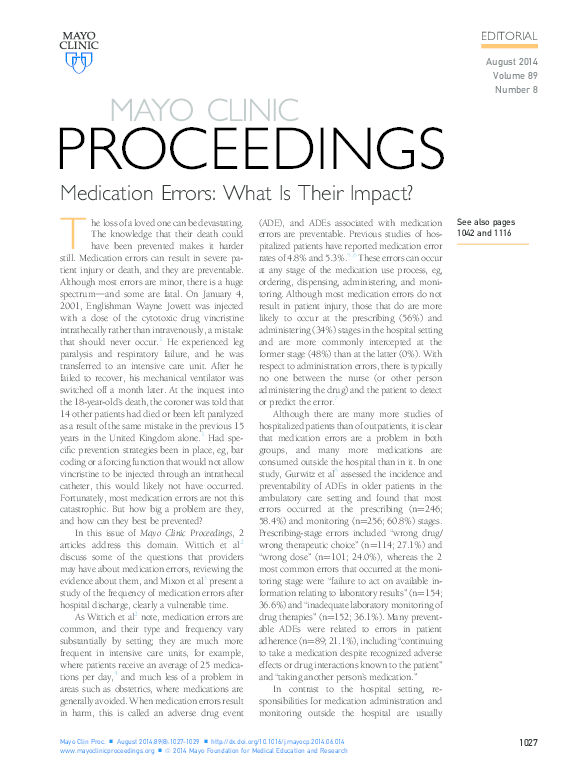 (PDF) Medication errors: what is their impact?