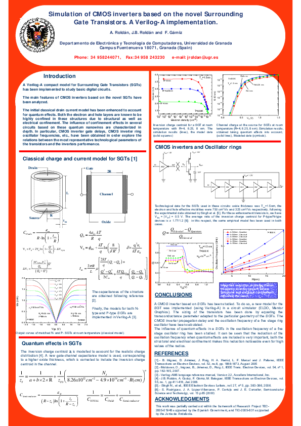 (PDF) Simulation of CMOS inverters based on the novel Surrounding Gate ...