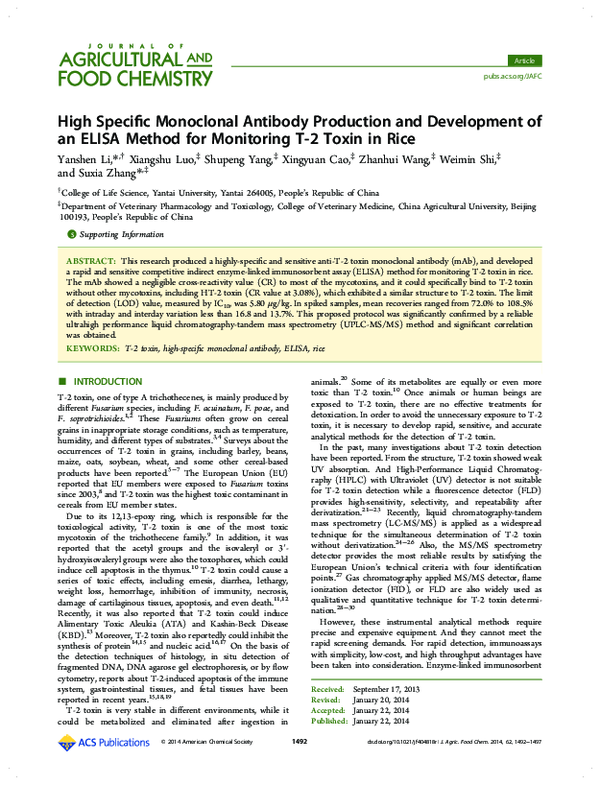 (PDF) High Specific Monoclonal Antibody Production and Development of ...