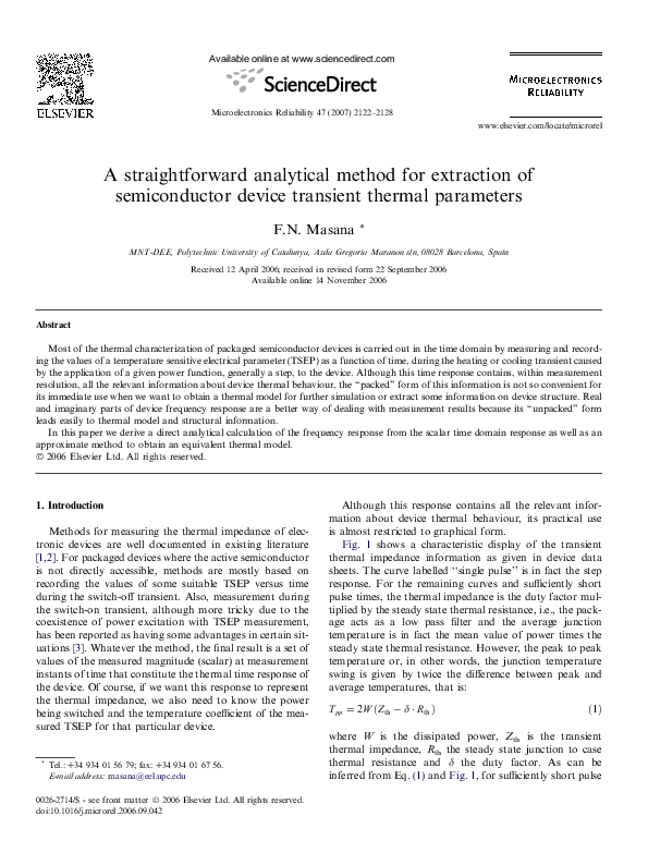 (PDF) A straightforward analytical method for extraction of ...