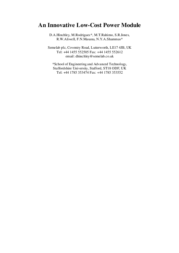 (PDF) The Smartpack®, a low cost high performance solution for power