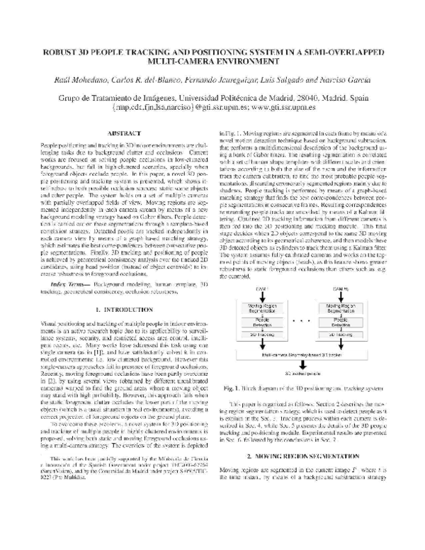 (PDF) Robust 3D people tracking and positioning system in a semi ...