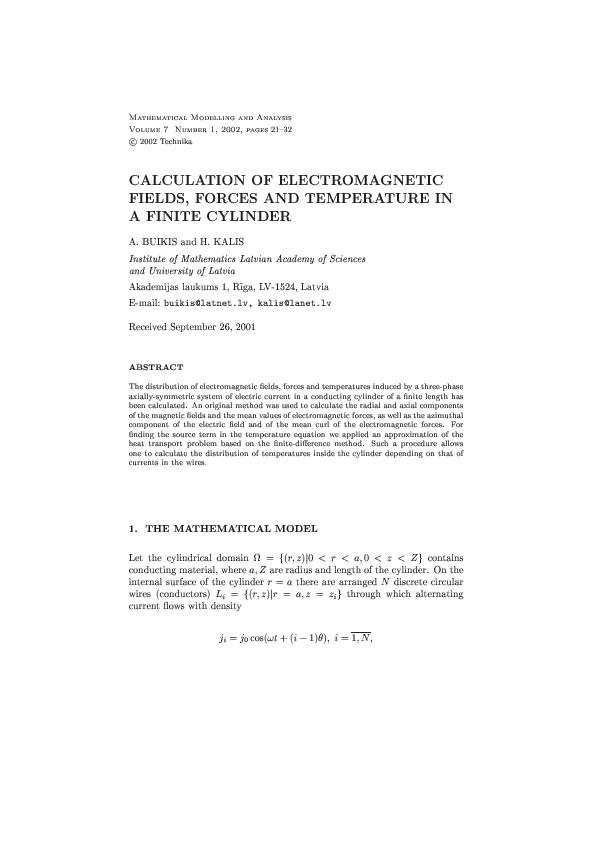 (PDF) Calculation of electromagnetic fields, forces and temperature in ...