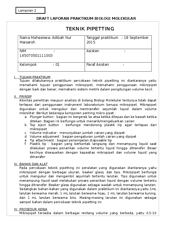Doc Teknik Pipetting Adibah Nurmay Academia Edu