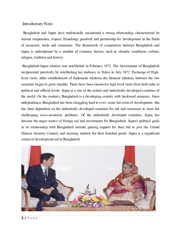 Main assignment of japan