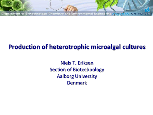 (PDF) Production of heterotrophic microalgal cultures