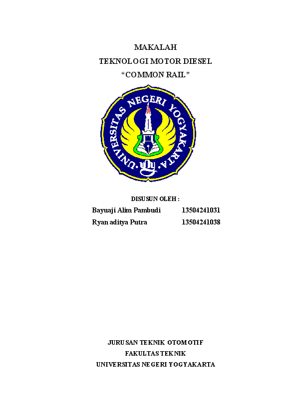 Aliran Bahan Bakar Diesel Common Rail - Sekilas Bahan