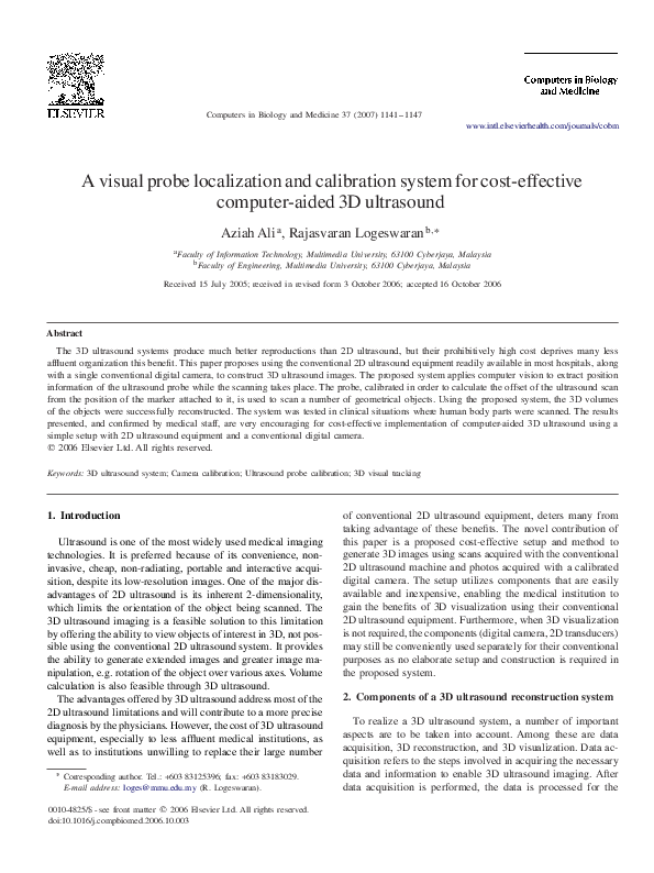 (PDF) A visual probe localization and calibration system for cost ...