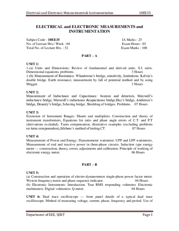 (PDF) Electrical & Electronics Measurements ELECTRICAL and ELECTRONIC ...