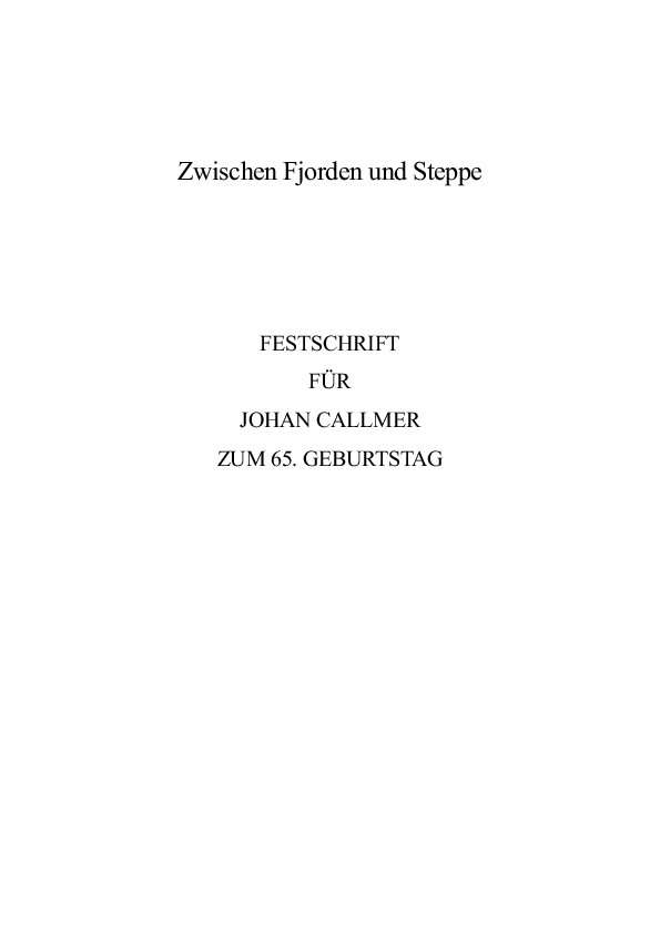 Gustin, I., 2010. Of  Rods and Roles. Zwischen Fjorden und Steppen. Festschrift für Johan Callmer zum 65. Geburtstag. C. Theune et al (Hrsg.). Internationale Archäologie, Studia honoraria, Bd. 31. Rahden. s. 343-354