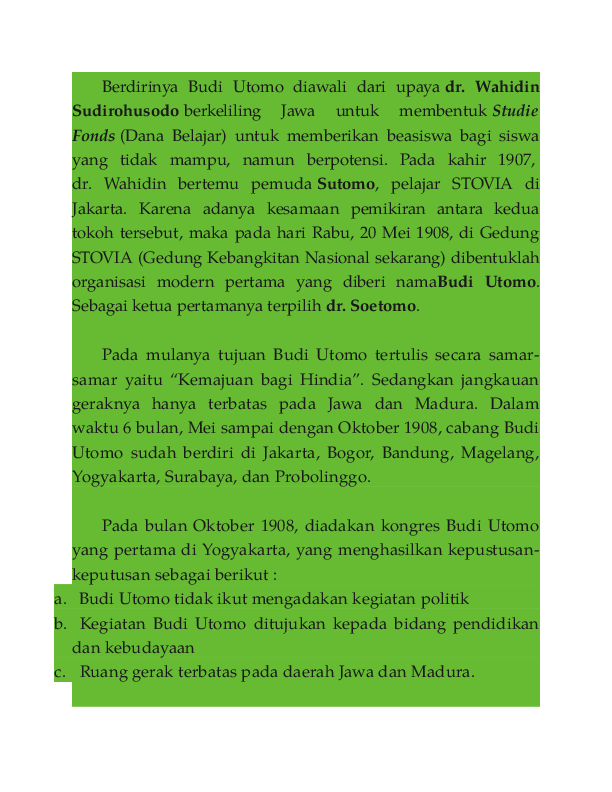 Doc Berdirinya Budi Utomo Dani Ginanjar Academia Edu