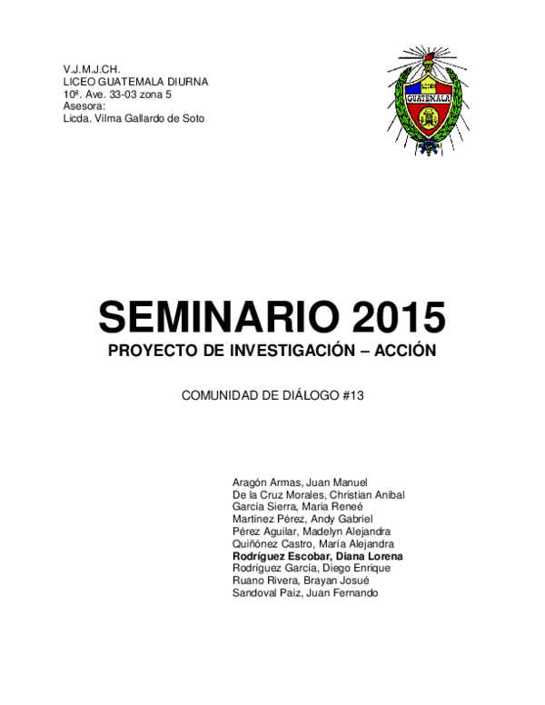 (PDF) Trabajo de seminario Liceo Guatemala 2015 (13) brayan josue ruano rivera Academia.edu