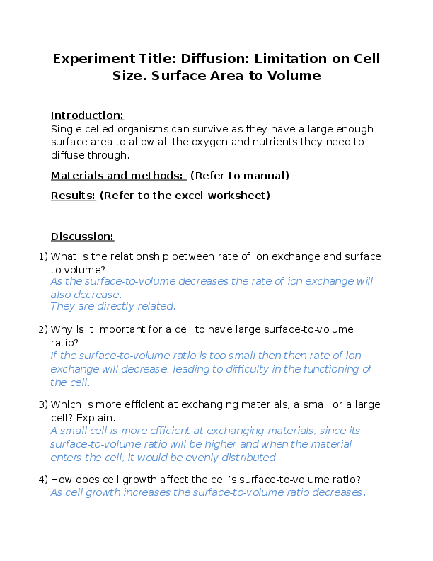 (DOC) Lab Report limitation on cell size Nathalie K. Academia.edu