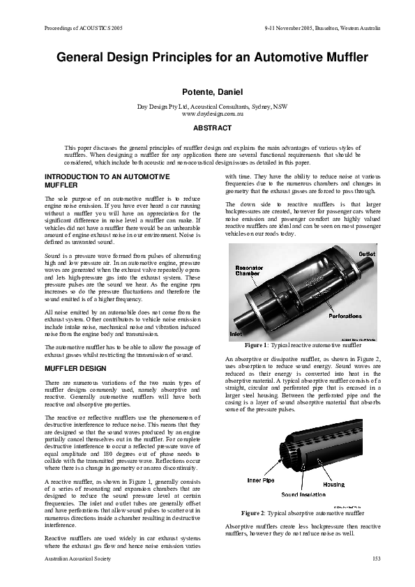 (PDF) General design principles for an automotive muffler 凯 沈
