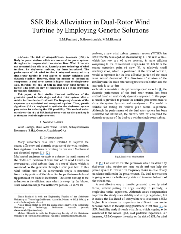 (PDF) SSR risk alleviation in dual-rotor wind turbine by employing ...
