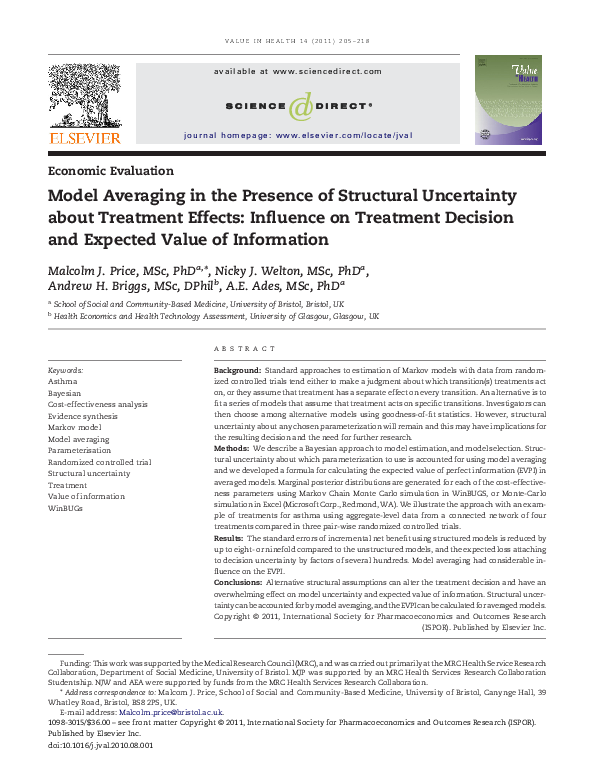 (PDF) Model Averaging in the Presence of Structural Uncertainty about ...