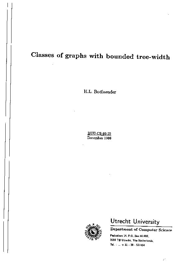 (PDF) Some classes of graphs with bounded treewidth