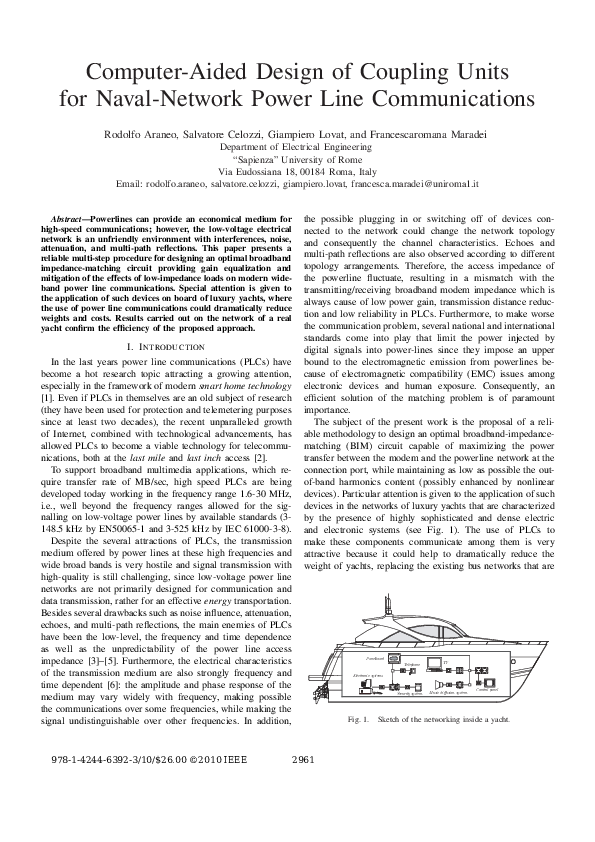 (PDF) Computeraided design of coupling units for power line communications