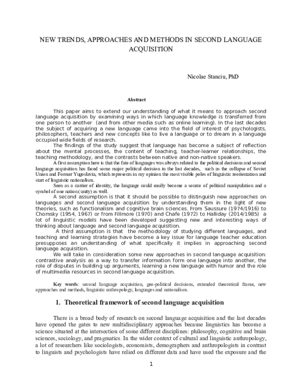(DOC) New trends in second language