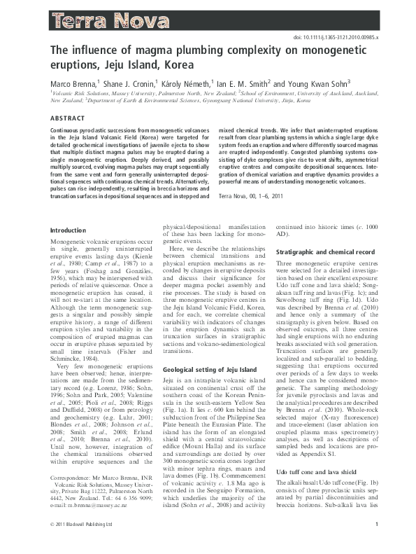 (PDF) The influence of magma plumbing complexity on monogenetic ...