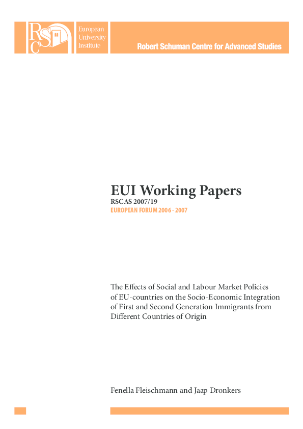 (PDF) The effects of social and labour market policies of EU-countries ...