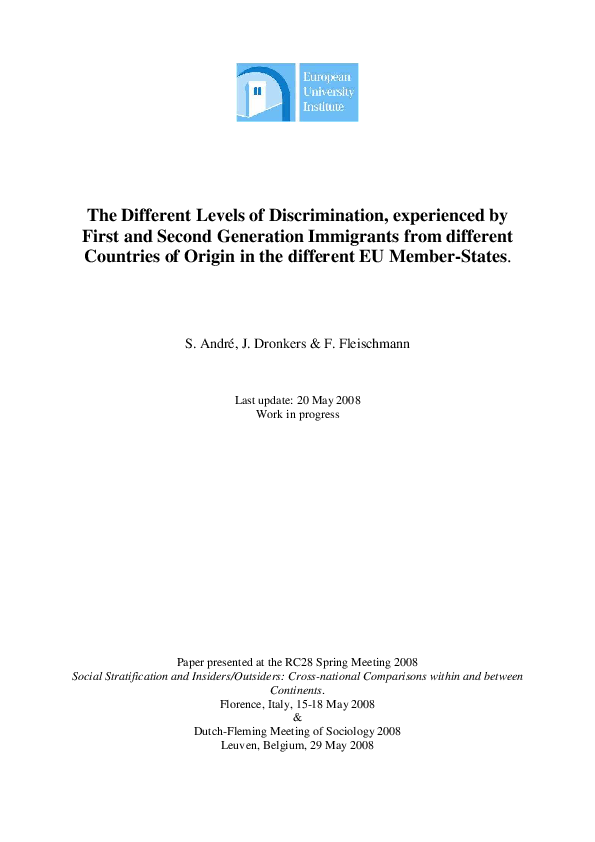 pdf-the-different-levels-of-discrimination-experienced-by-first-and