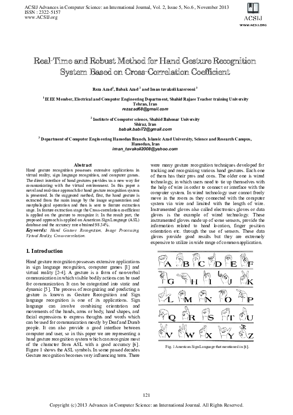 (PDF) Real-Time and Robust Method for Hand Gesture Recognition System ...