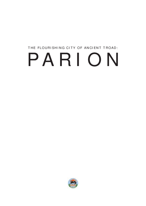 E Parion Test Excavations And It S Structure ErtuĞ ErgÜrer Pdf