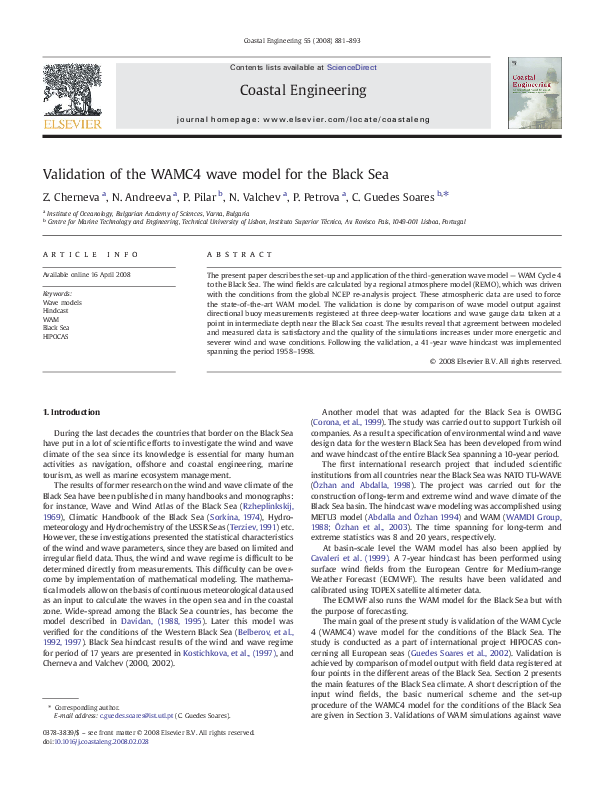 (PDF) Validation of the WAMC4 wave model for the Black Sea