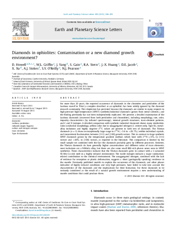 (PDF) Earth and Science Letters Geoffrey Eglinton