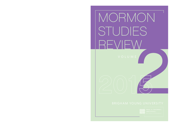 (PDF) Mormon Studies Review 2 (2015)