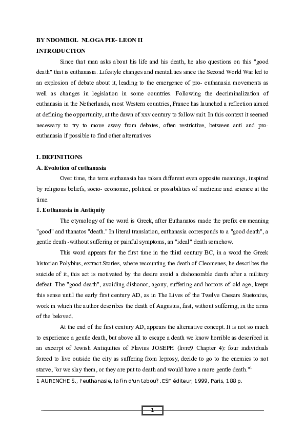 Against euthanasia essay introduction image